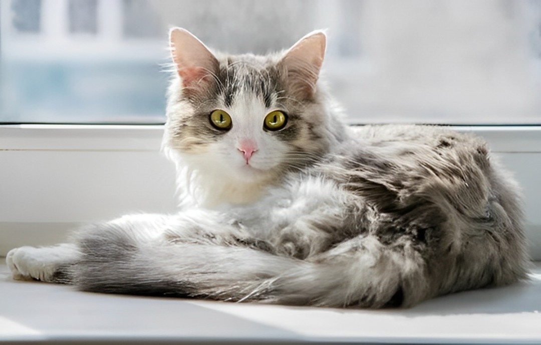 a cat lying on a window sill